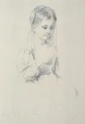 Porträtstudie eines jungen Mädchens